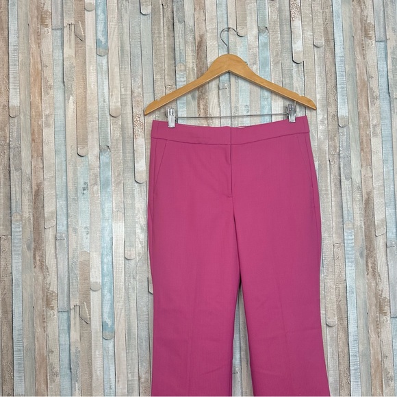J Crew 4 Pink Willa Full-length Flare Pant Italian City Wool Blend Trouser $198 - Picture 4 of 13
